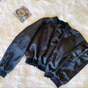 SHEIN Black Bomber